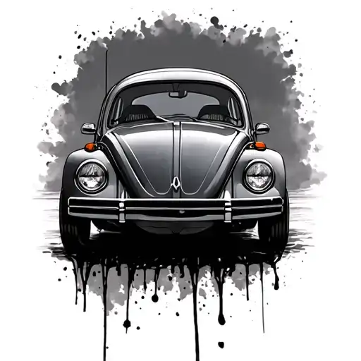 Volkswagen Beetle tattoo design idea