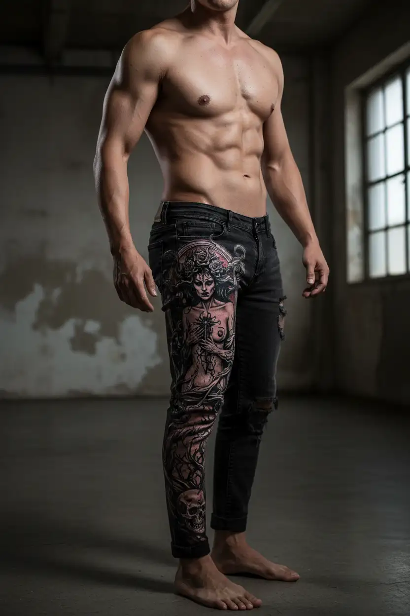 nude hecate tattoo design idea