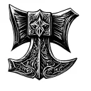 Anglo Saxon warrior axe tattoo design idea