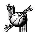 Nyc symbol, basketball merging together to form tattoo  tattoo design idea