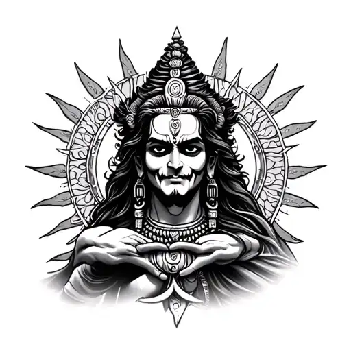 The premature death died, who works for Chandal, what should Kaal also do, who is a devotee of Mahakal. , tattoo design idea