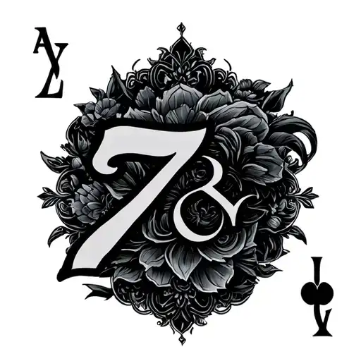 7 And 2 Card tattoo design idea