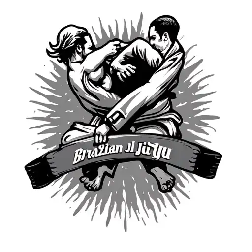 Brazilian jiu jitsu Belt tattoo design idea
