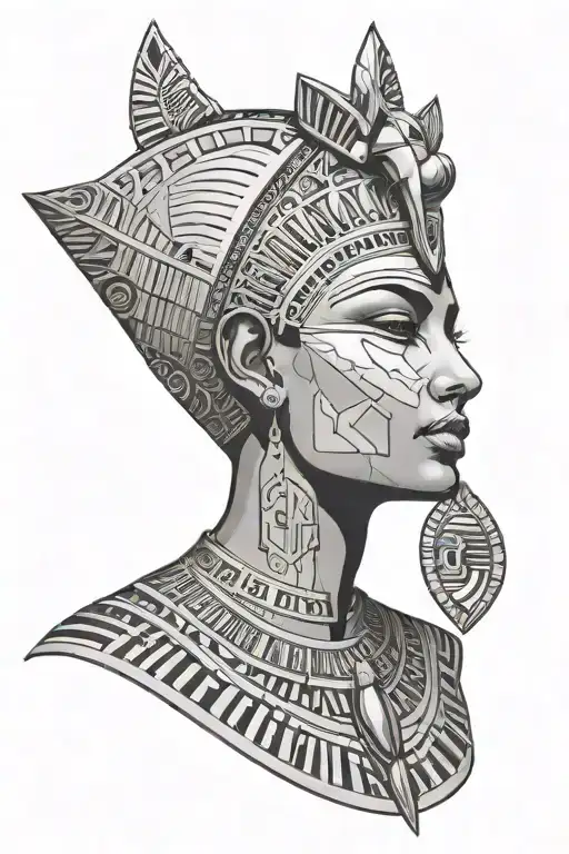 symbols, woman, throat, meaning, ancient ruins, ancient Egyptian  tattoo design idea