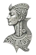 symbols, woman, throat, meaning, ancient ruins, ancient Egyptian  tattoo design idea
