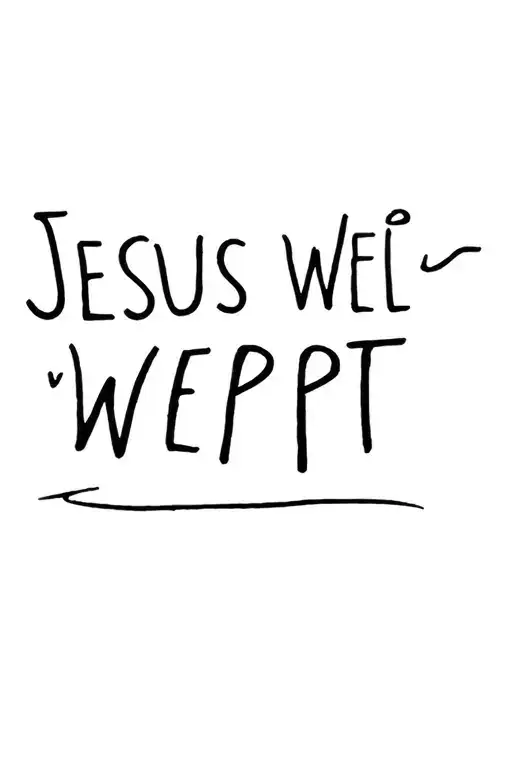 jesus wept written horizontally side tattoo tattoo design idea