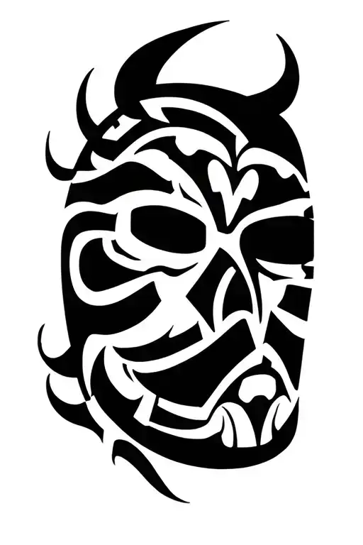wrestling ring masks mixed tattoo design idea