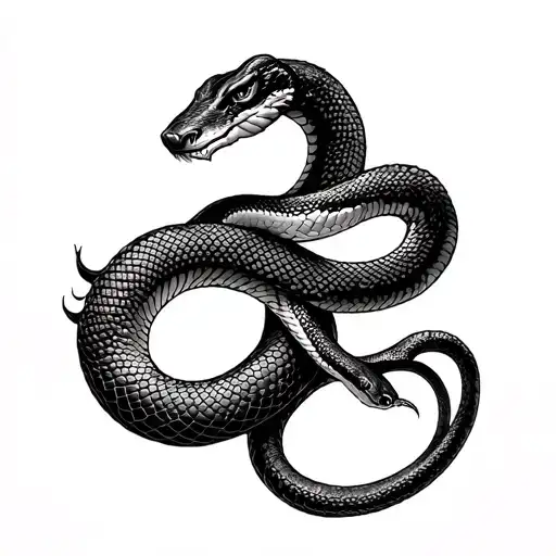 two snakes facing each other, one on the collarbone and the other on the entire arm tattoo design idea