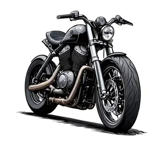 Motorbike tattoo design idea