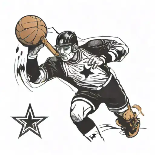 Incorporate elements of your son's favorite sports superstar into a dynamic and powerful tattoo design tattoo design idea