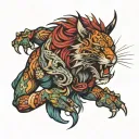 pride fights envy tattoo design idea