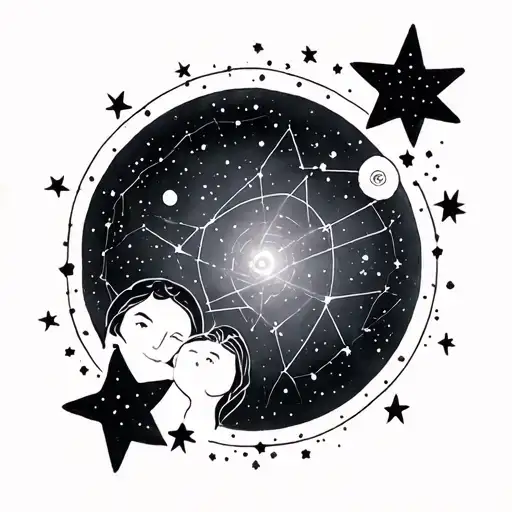 Family Constellation tattoo design idea