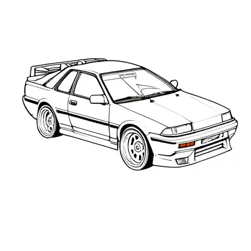 Toyota AE86 car tattoo design idea