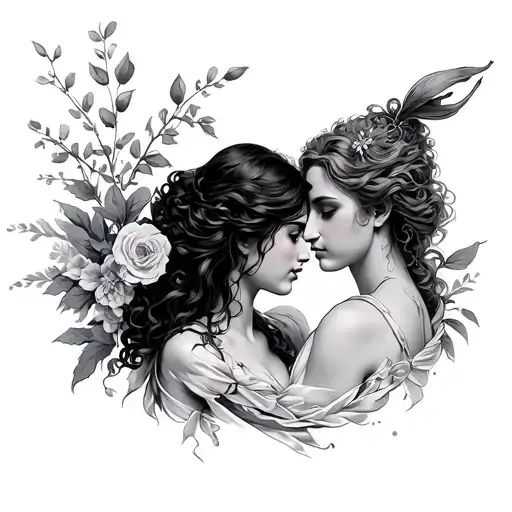 Eurydice And Orpheus tattoo design idea