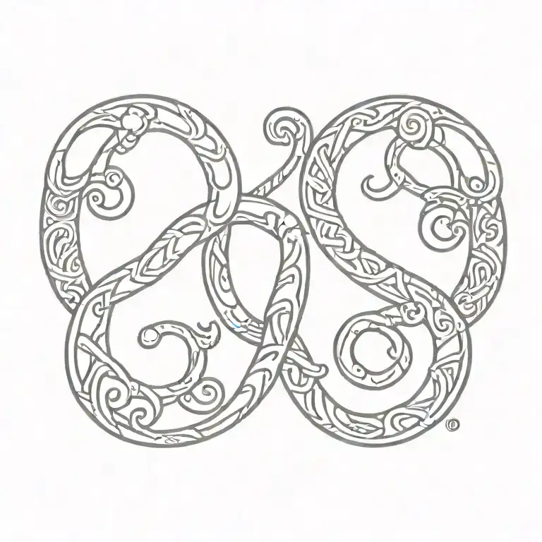 horseshoe lucky charms tattoo design idea