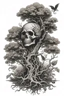 poison tree tattoo design idea