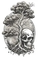 poison tree tattoo design idea