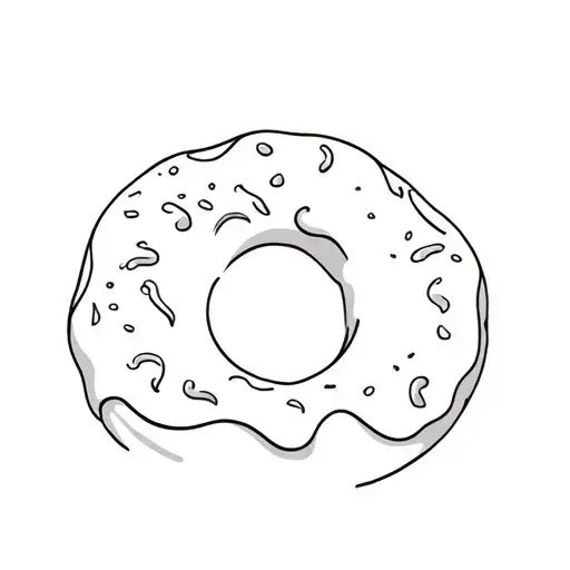 a doughnut tattoo design idea