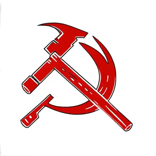 hammer and sickle communist  tattoo design idea