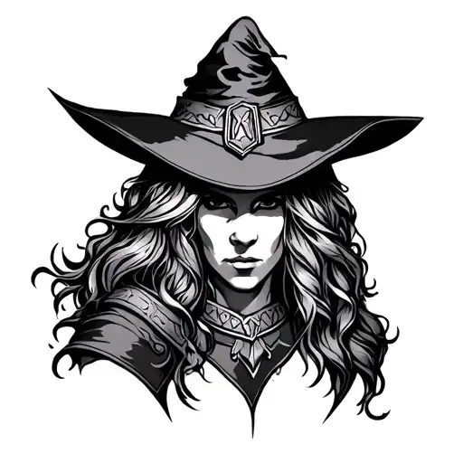 Viking Witch tattoo design idea