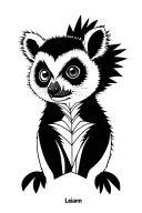 "Leiann" Ring tailed lemur tattoo design idea
