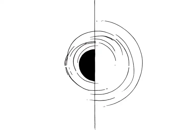 black hole interstellar tattoo design idea
