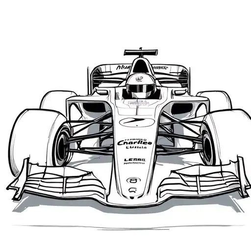 formula 1 car Charles Leclerc tattoo design idea