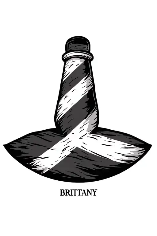 Offer me a tattoo whose theme would be Brittany.  I would like a stylized flag that is not too much tattoo design idea