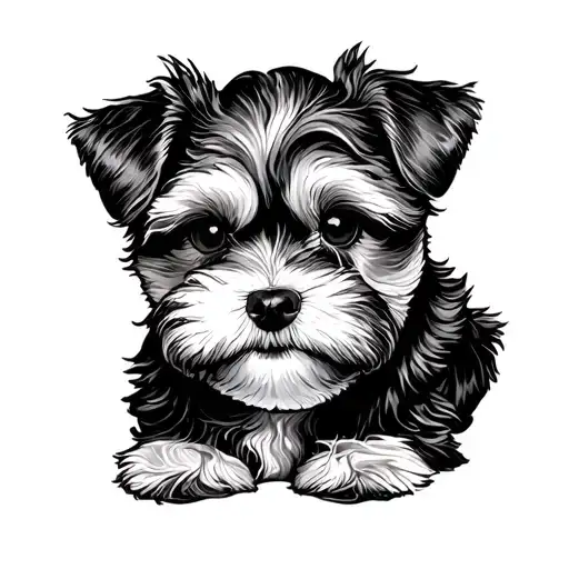 cockapoo line tattoo featuring tattoo design idea