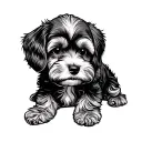 cockapoo line tattoo featuring tattoo design idea