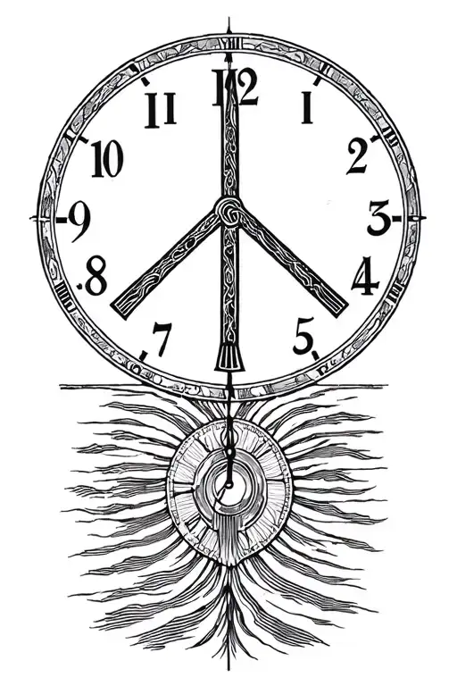 peace with time, staying on the straight and narrow tattoo design idea