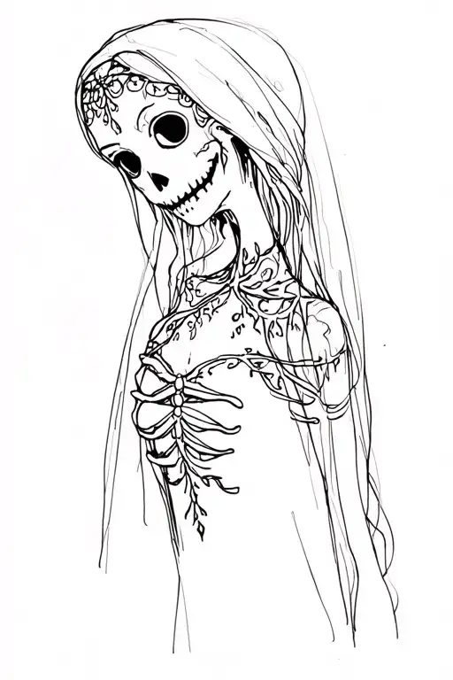 Corpse Bride tattoo design idea
