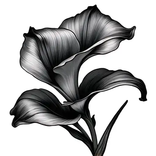 calla lily flower tattoo design idea