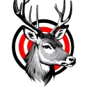deer with target on head tattoo design idea