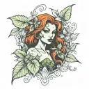 poison ivy leaves tattoo design idea