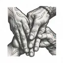 3 freinds doing a pinky promise tattoo design idea