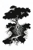 yggdrasil tree roots tattoo design idea