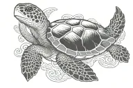 sea turtle tattoo design idea