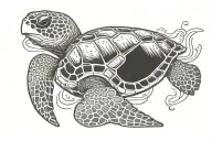 sea turtle tattoo design idea