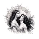 Eurydice And Orpheus tattoo design idea