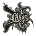 Abbas Name tattoo design idea