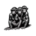 3 Wise Monkeys tattoo design idea