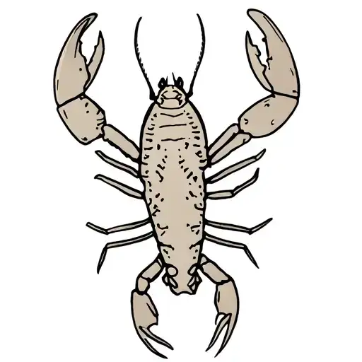 Tasmanian crayfish outline tattoo design idea