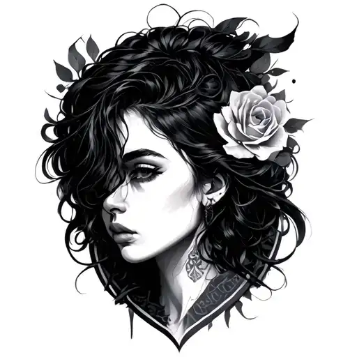 Alone tattoo design idea