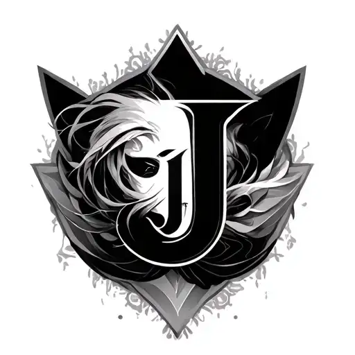 Hidden J tattoo design idea