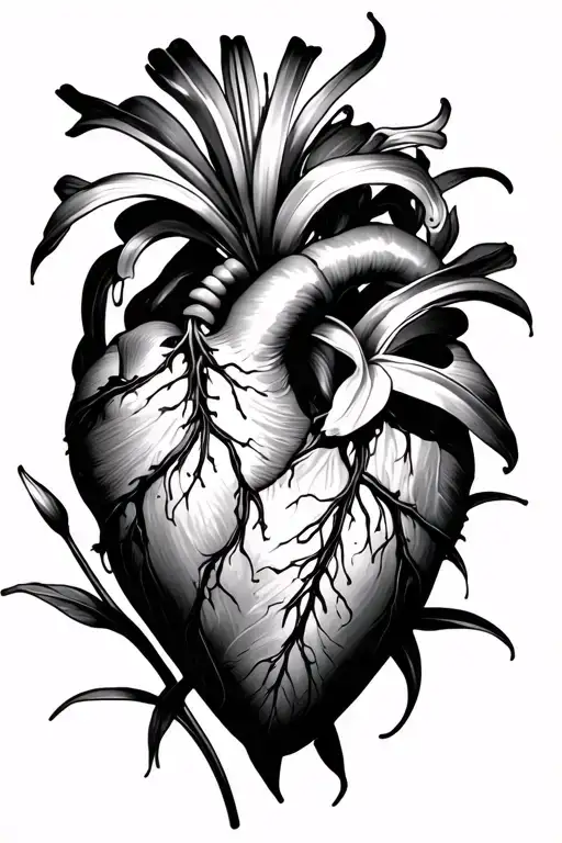 lily, Deftones and heart tattoo design idea