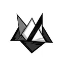 3 triangles tattoo design idea