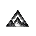 3 triangles tattoo design idea