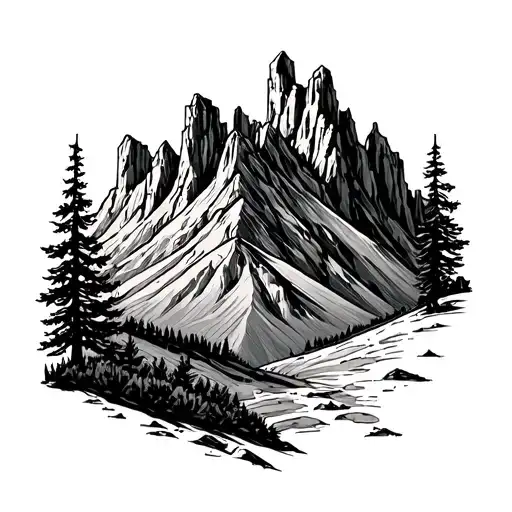 Superstition Mountain tattoo design idea