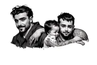 father son uncle tattoo tattoo design idea